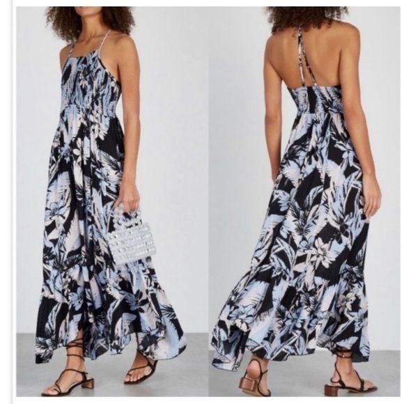 Free People Dresses & Skirts - NWT Free People Heat Wave Leaf Printed Maxi Dress, Halter, Size Medium